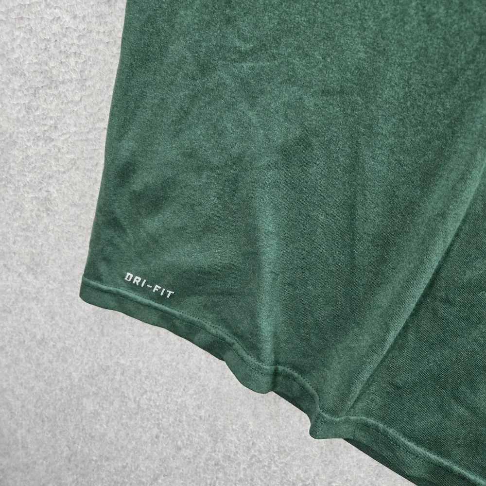 Oregon Ducks Men Activewear Shirt Medium Green Nike Swoosh Logo Dri Fit Tee‎